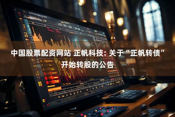 中国股票配资网站 正帆科技: 关于“正帆转债”开始转股的公告