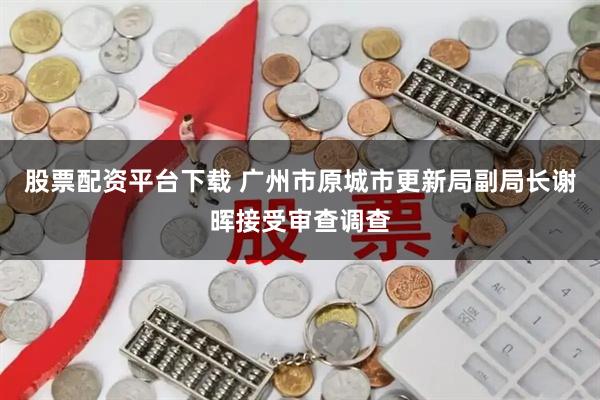 股票配资平台下载 广州市原城市更新局副局长谢晖接受审查调查